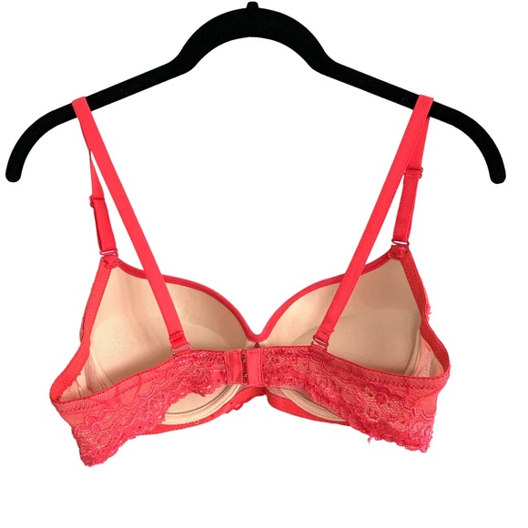 Youmita Push-Up Bra Hot Pink Lace Net Size 36C - Picture 7 of 10